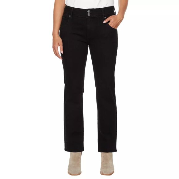 NWT Hudson Los Angeles Women's Slim Straight Leg Black Jeans 10-16 $170 3C630